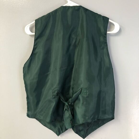 suede leather gato western wear size medium dark green cowboy vintage props - Picture 6 of 11